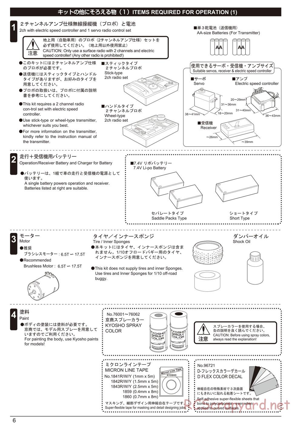 Kyosho - Lazer ZX-6 - Manual - Page 6