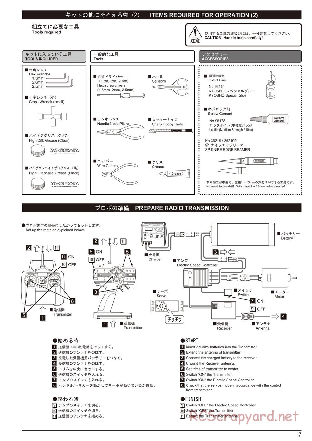 Kyosho - Lazer ZX-6 - Manual - Page 7