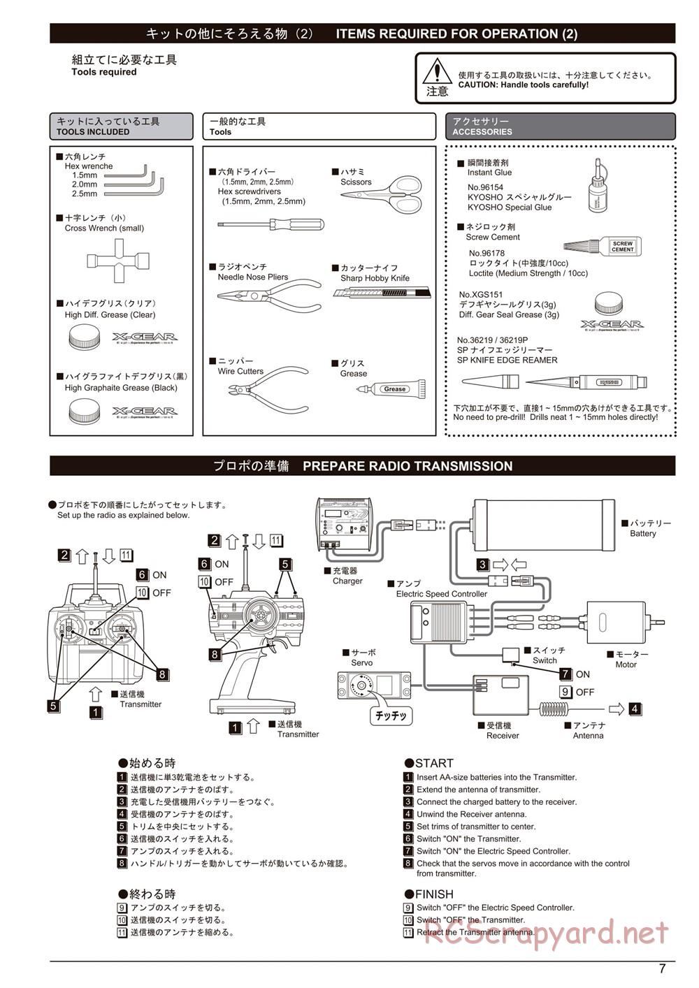 Kyosho - Lazer ZX6.6 - Manual - Page 7