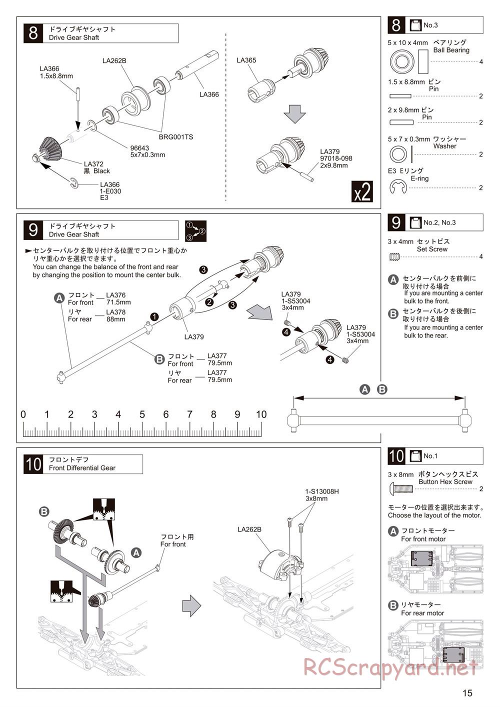 Kyosho - Lazer ZX6.6 - Manual - Page 15