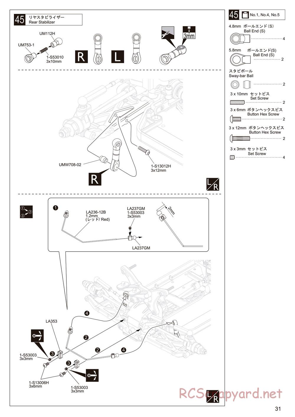 Kyosho - Lazer ZX6.6 - Manual - Page 31