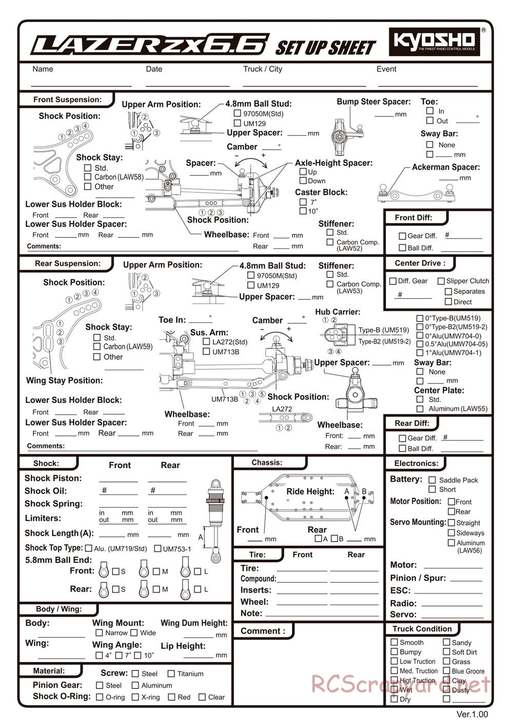 Kyosho - Lazer ZX6.6 - Manual - Page 39