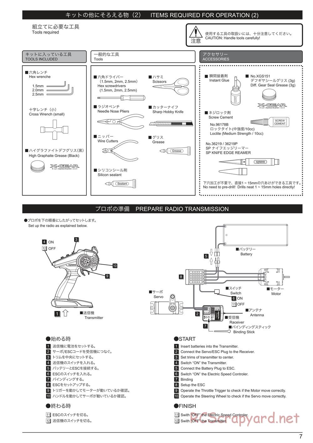 Kyosho - Lazer ZX7 - Manual - Page 7