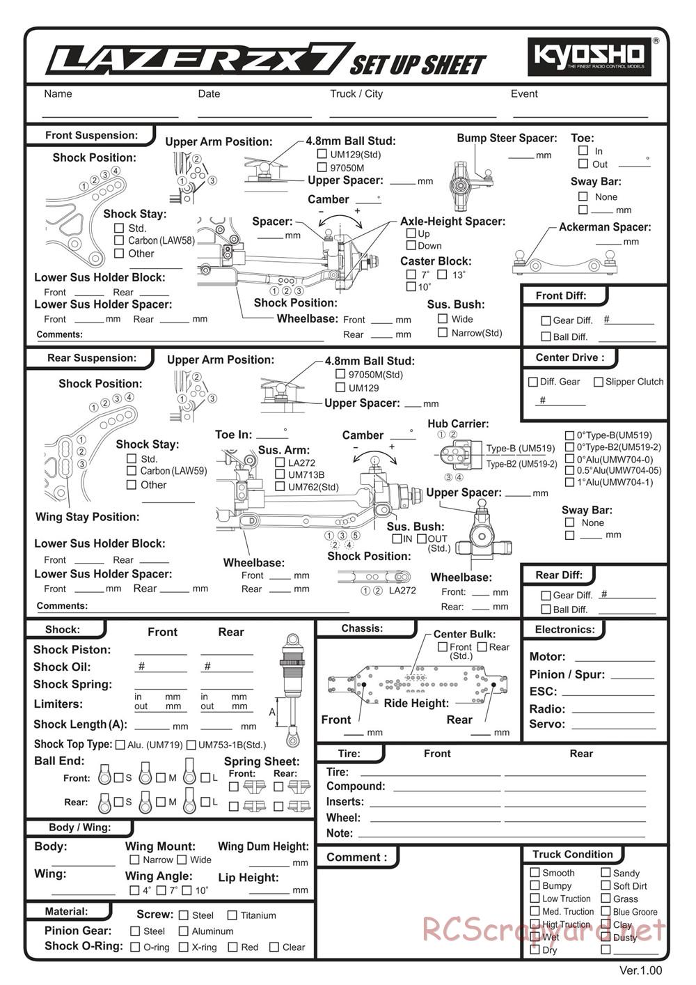 Kyosho - Lazer ZX7 - Manual - Page 36