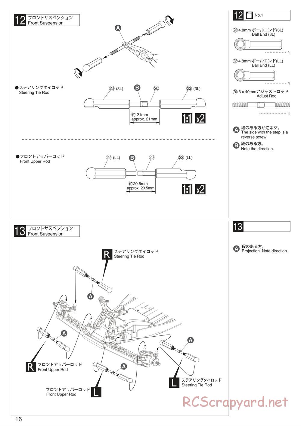 Kyosho - Ultima RB6 - Manual - Page 16