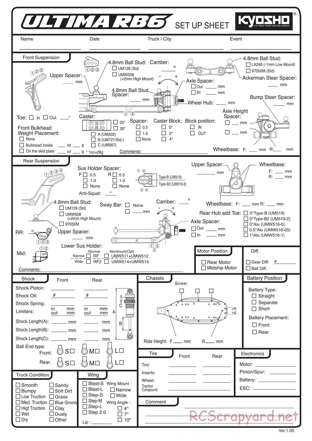 Kyosho - Ultima RB6 - Manual - Page 37
