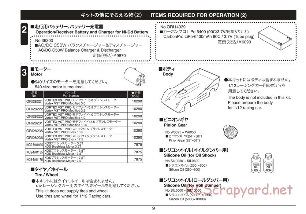 Kyosho - Plazma Ra - Manual - Page 9