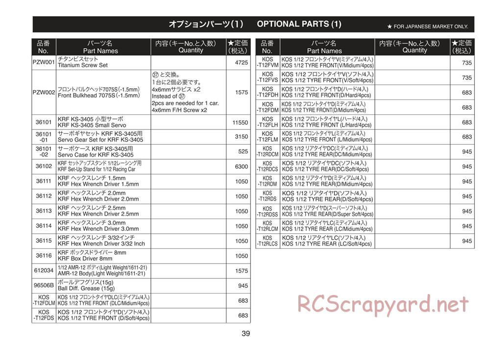 Kyosho - Plazma Ra - Manual - Page 39