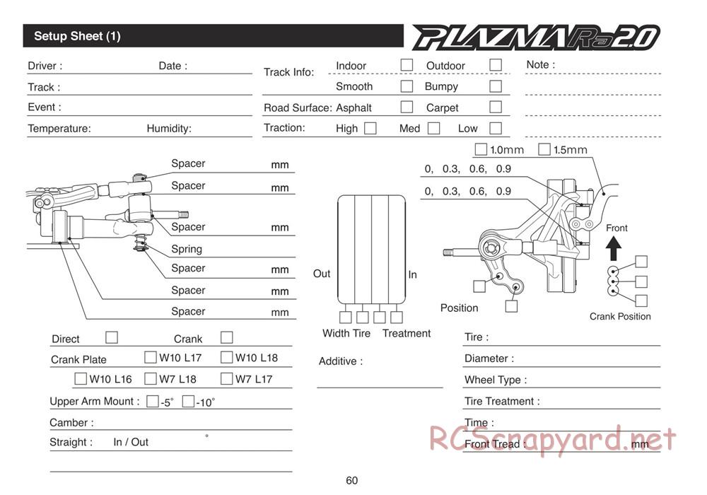 Kyosho - Plazma Ra 2.0 - Manual - Page 60