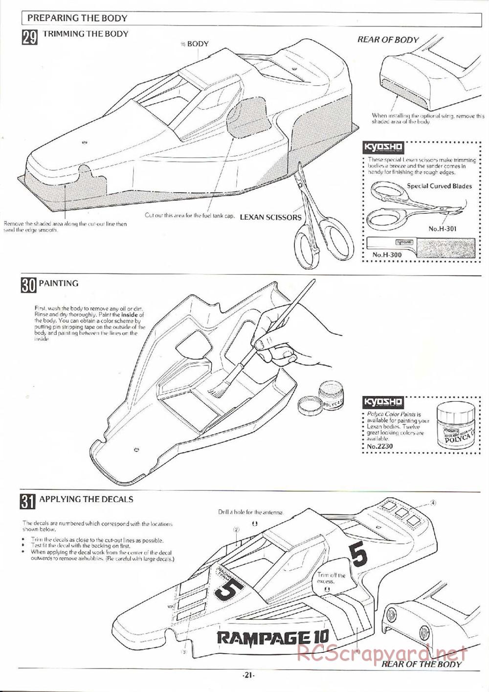 Kyosho - Rampage GP-10 - Manual - Page 21