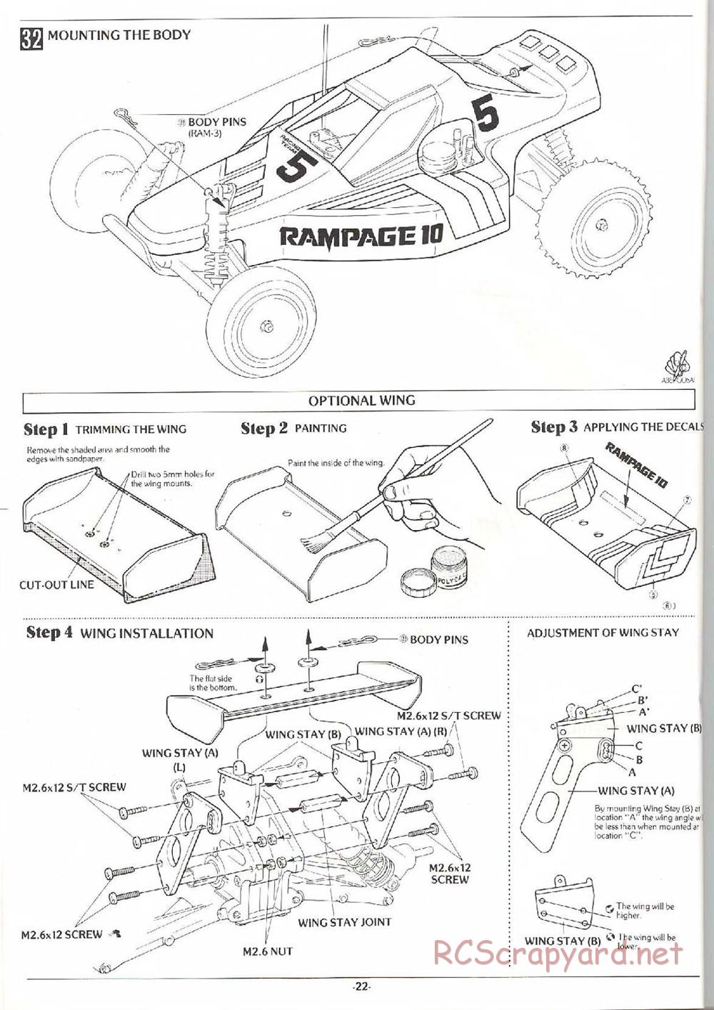 Kyosho - Rampage GP-10 - Manual - Page 22