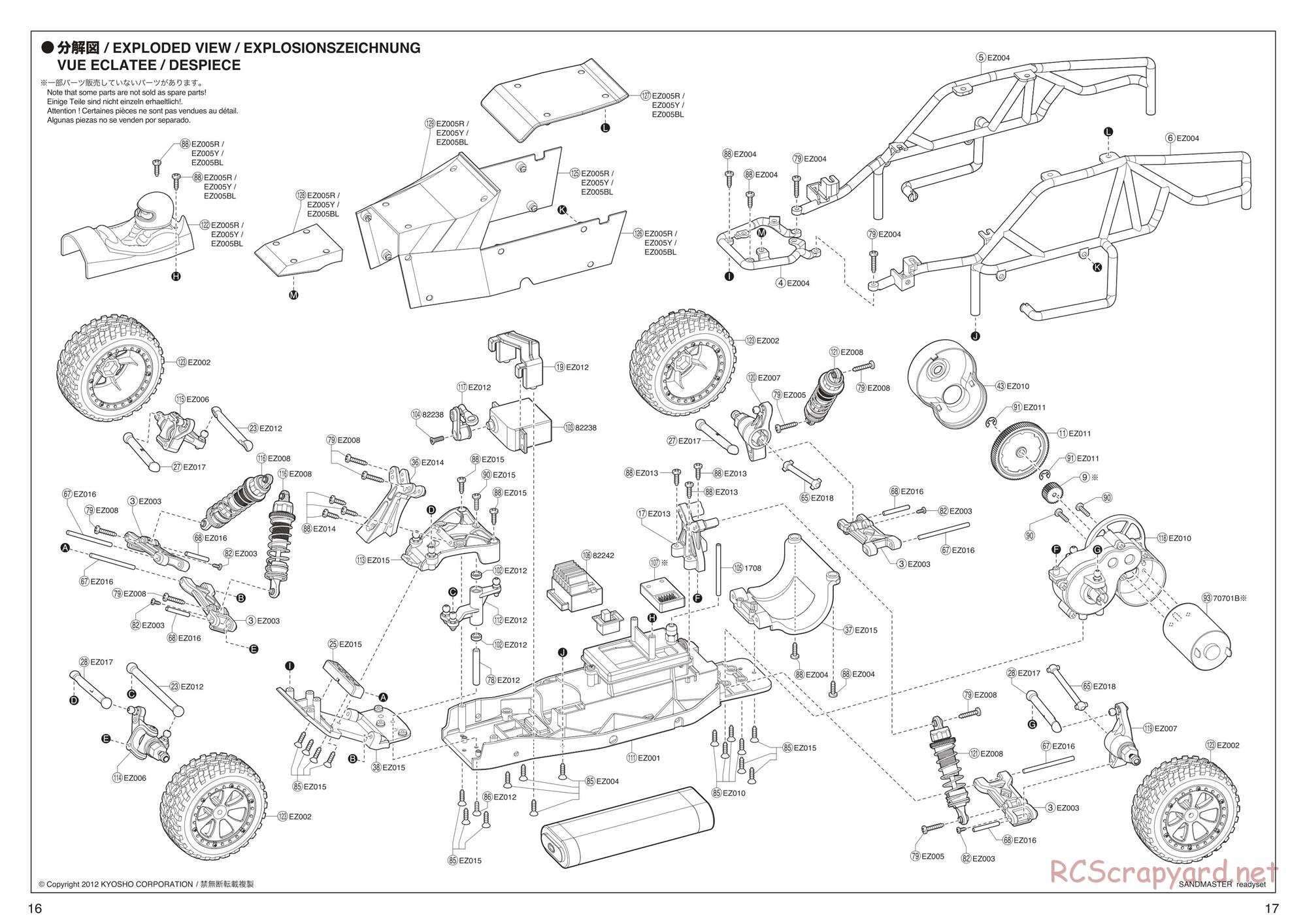 Kyosho - Sandmaster - Exploded Views - Page 1