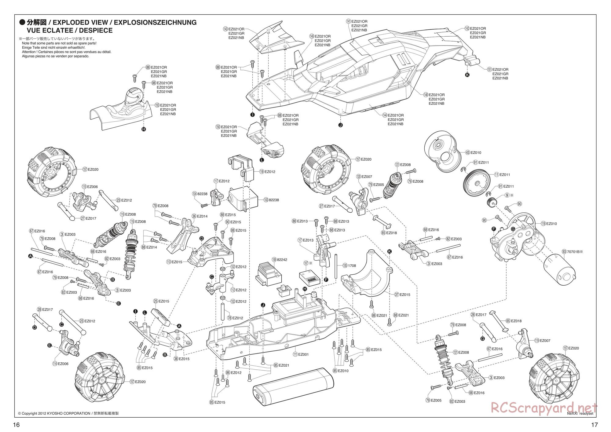 Kyosho - NeXXt - Exploded Views - Page 1