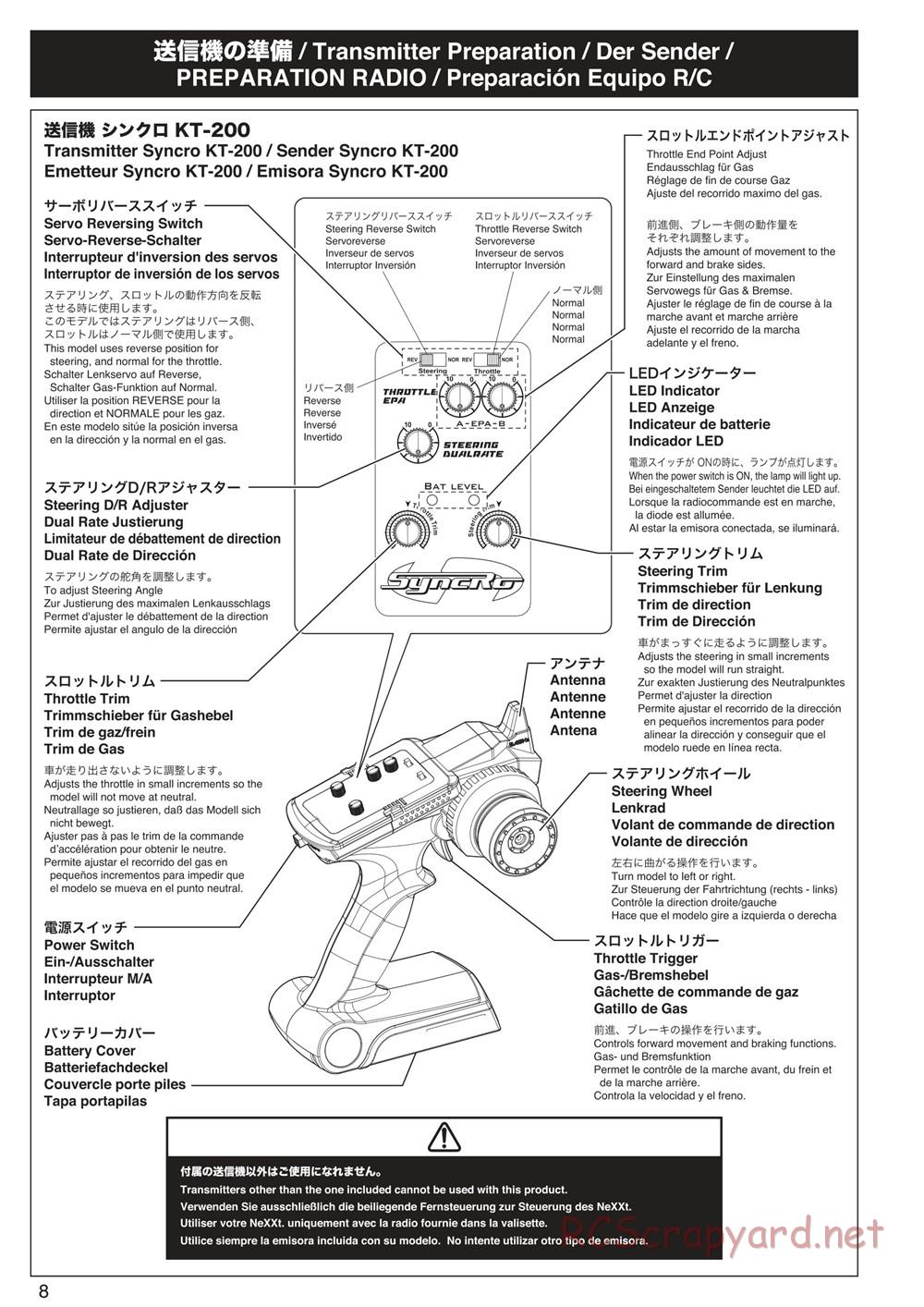 Kyosho - NeXXt - Manual - Page 8