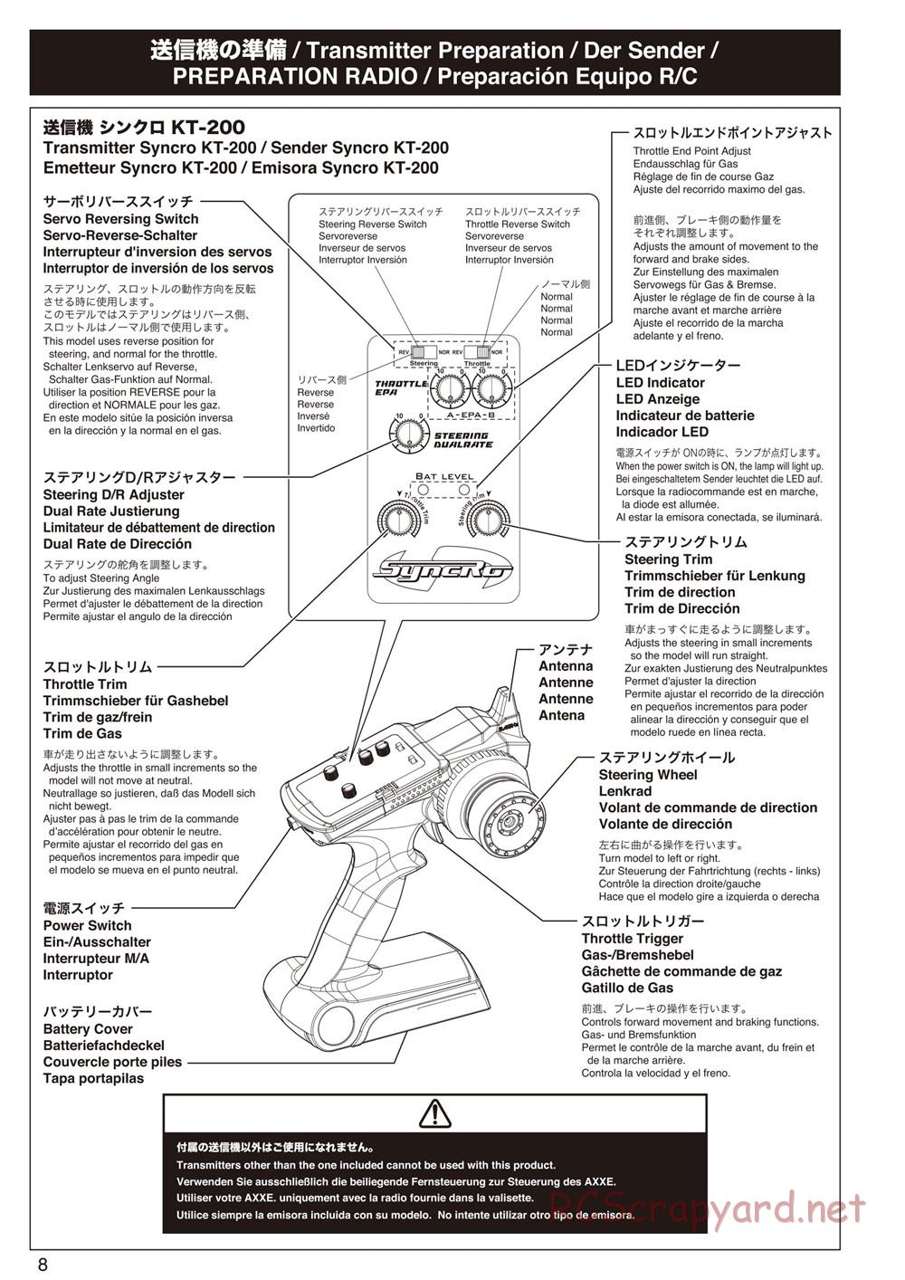 Kyosho - Axxe 2WD Desert Buggy - Manual - Page 8