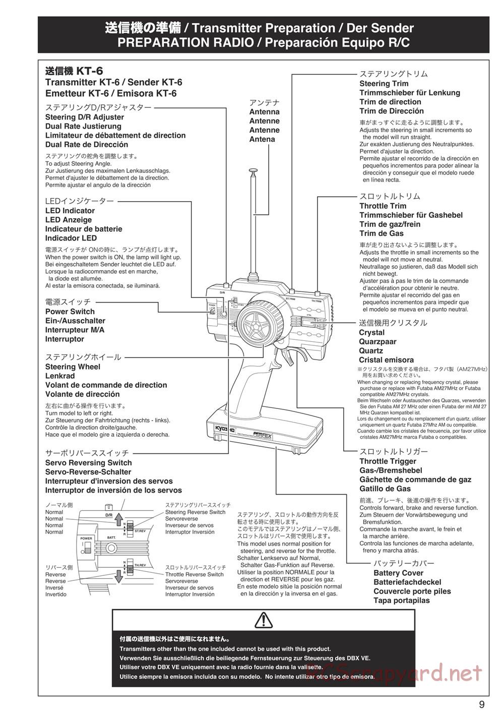 Kyosho - DBX-VE - Manual - Page 9