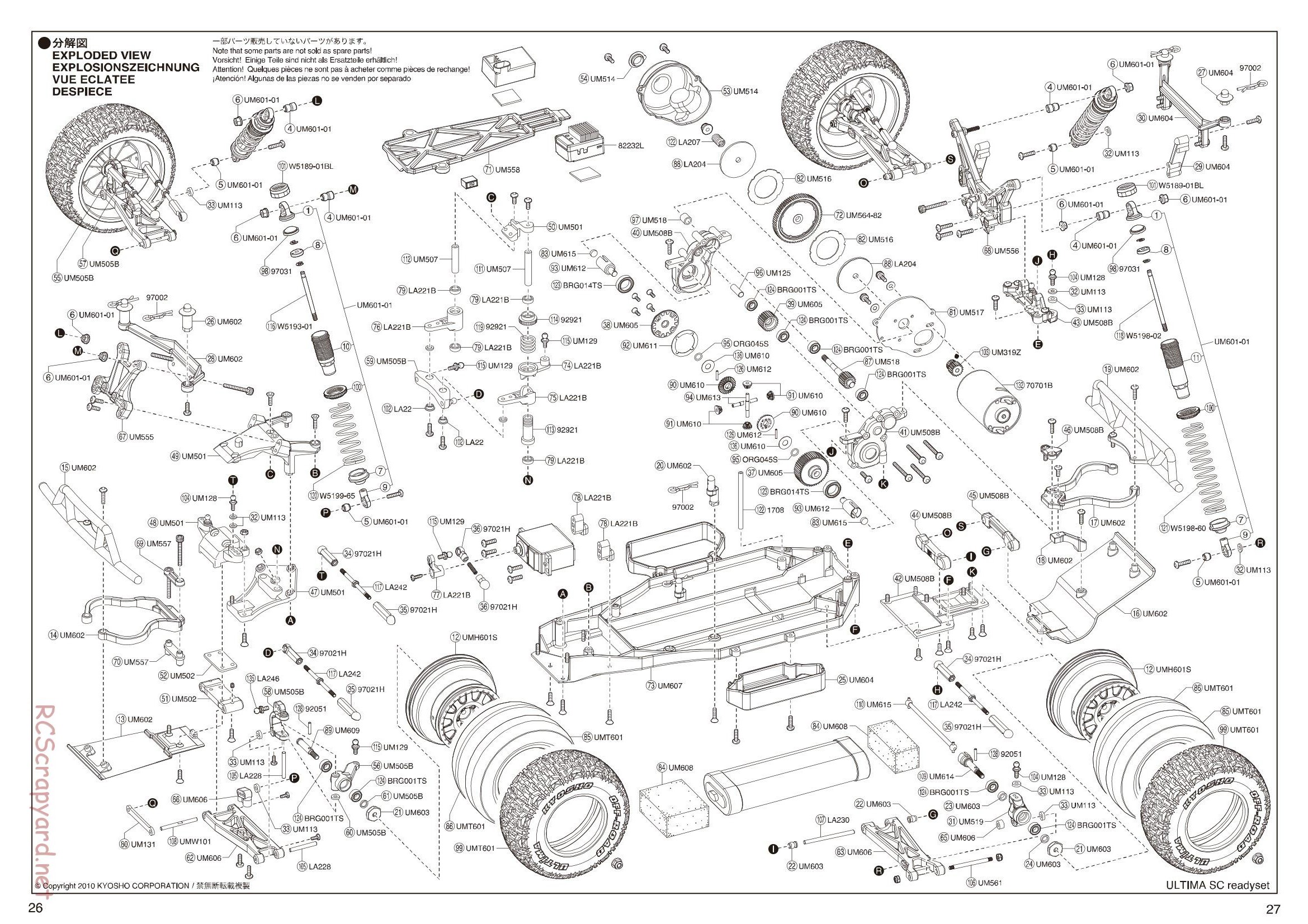 Kyosho - Ultima-SC - Exploded Views - Page 1