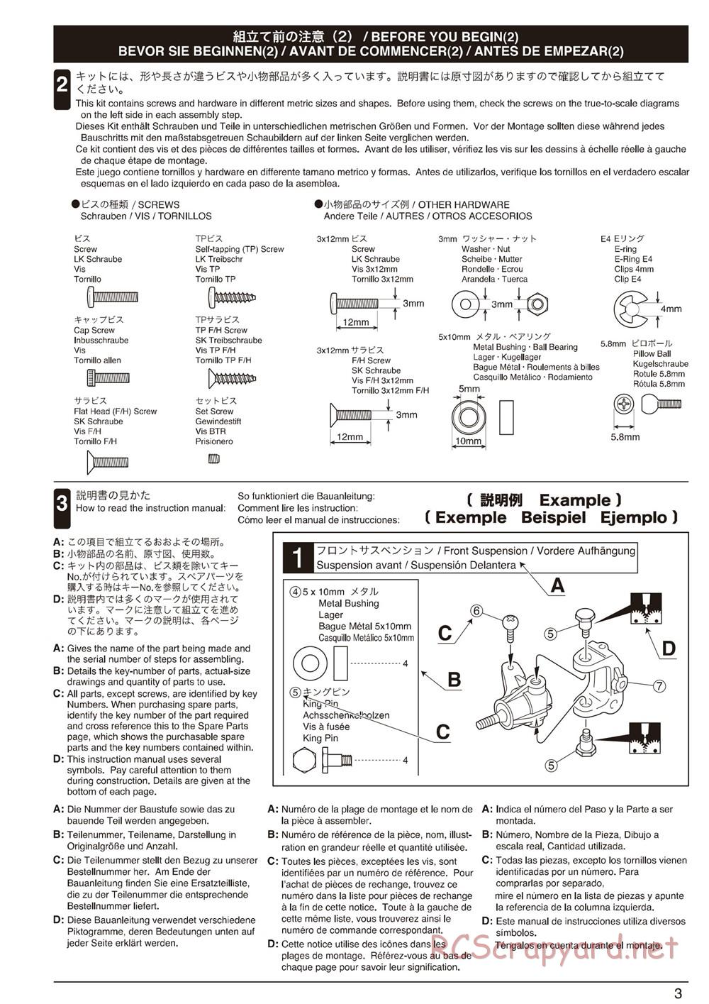 Kyosho - Ultima-SC - Manual - Page 3