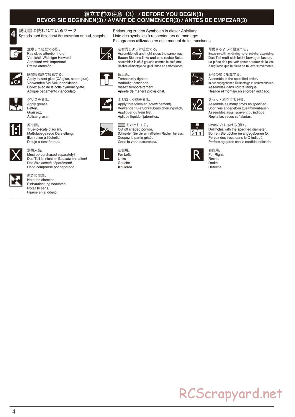 Kyosho - Ultima-SC - Manual - Page 4