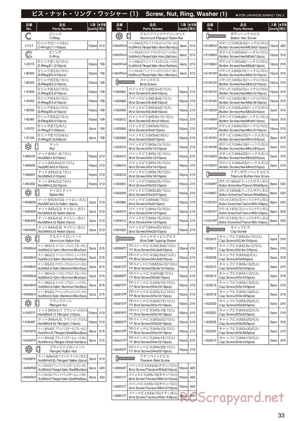 Kyosho - Ultima-SC - Parts List - Page 6