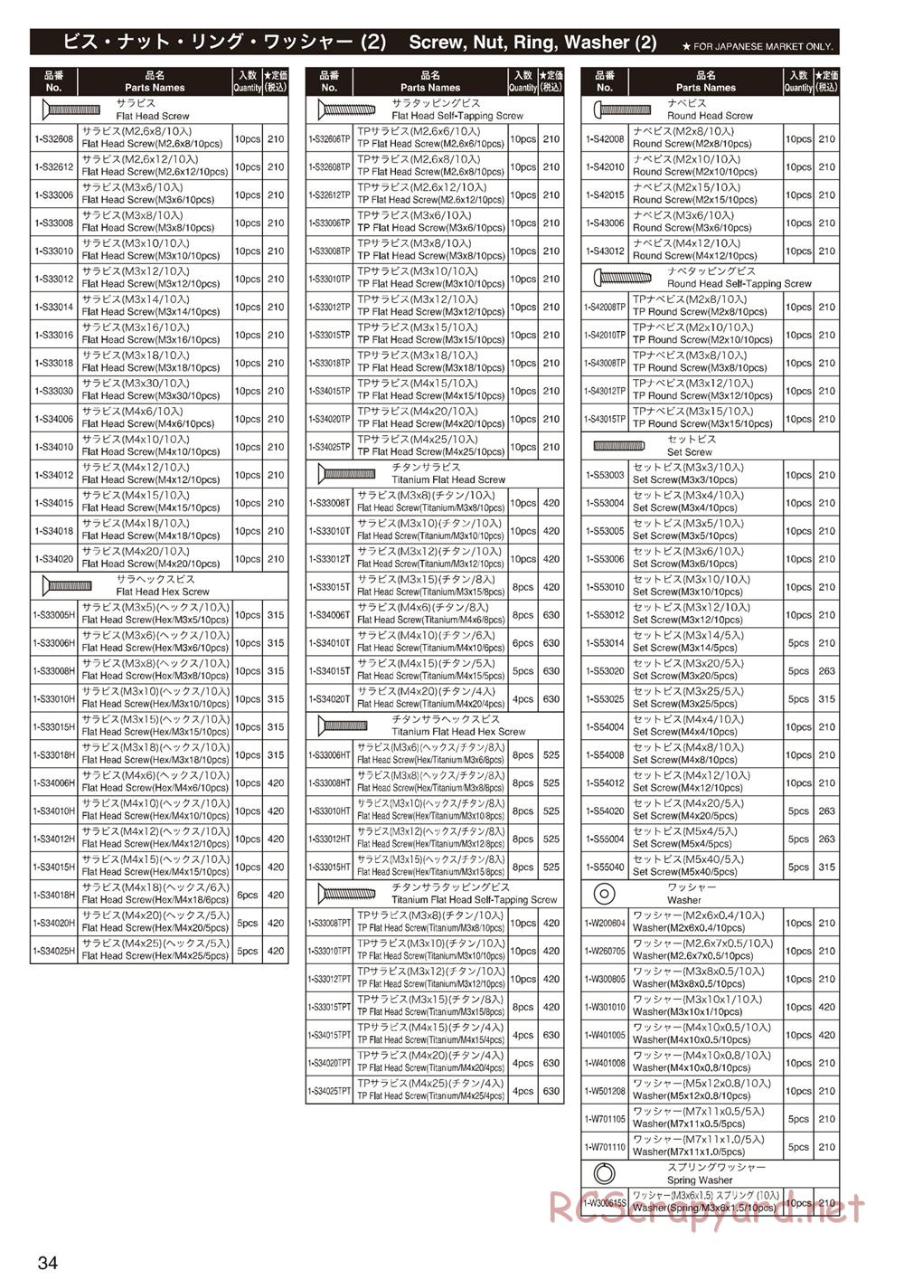 Kyosho - Ultima-SC - Parts List - Page 7