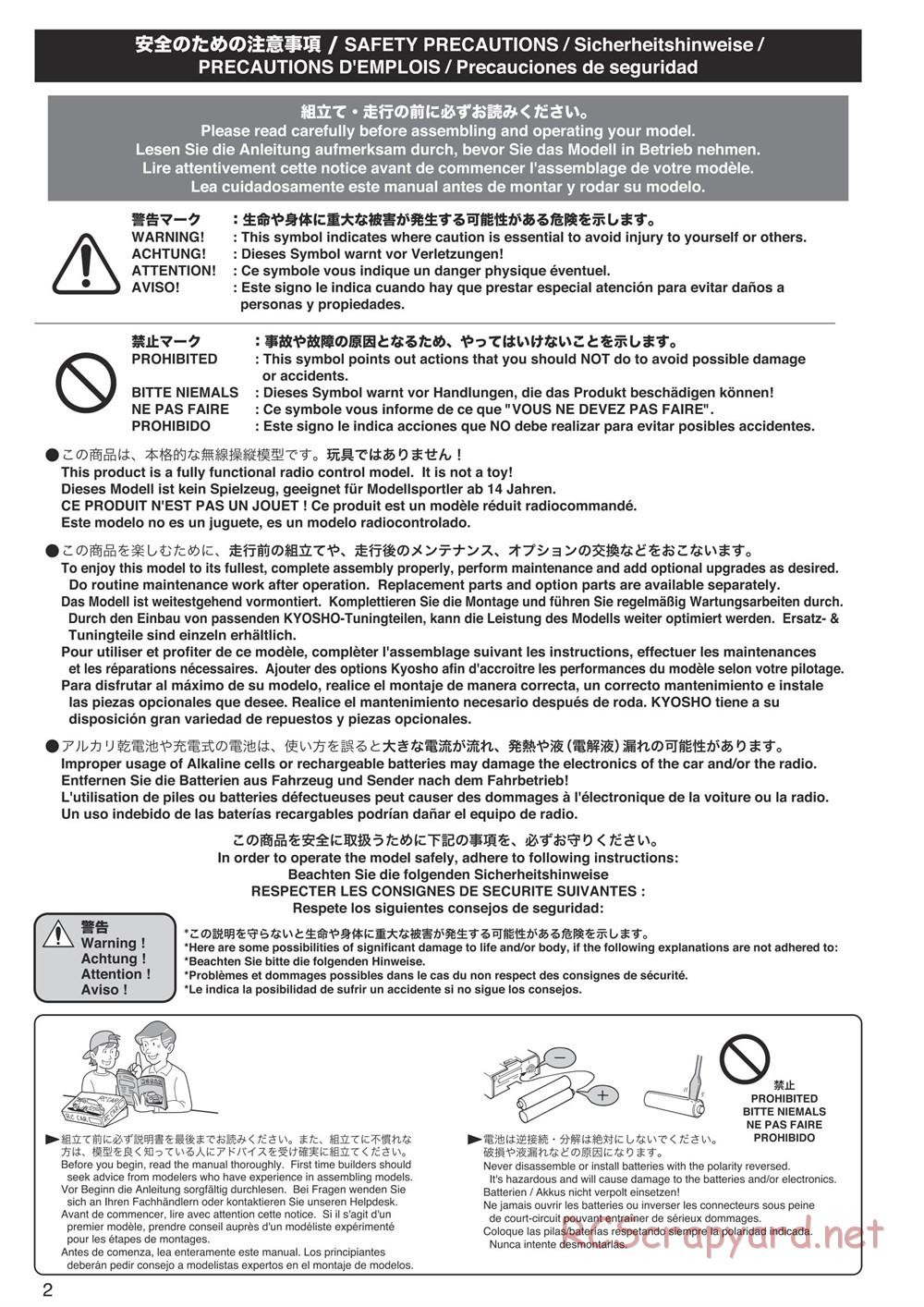 Kyosho - Ultima-SC - Manual - Page 2
