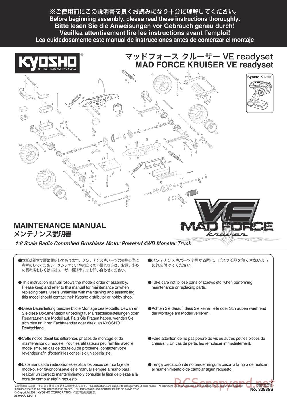 Kyosho - Mad Force Kruiser VE - Manual - Page 1