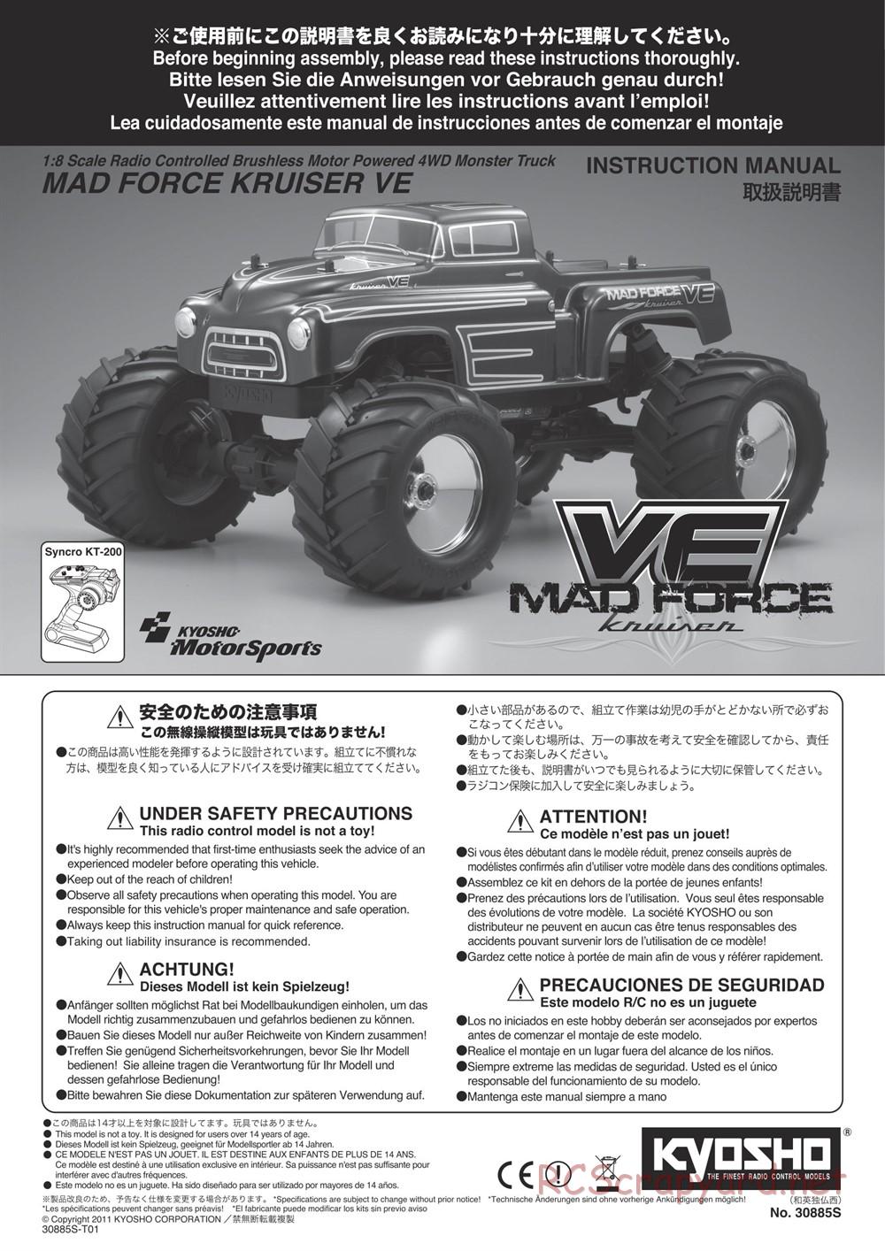 Kyosho - Mad Force Kruiser VE - Manual - Page 1