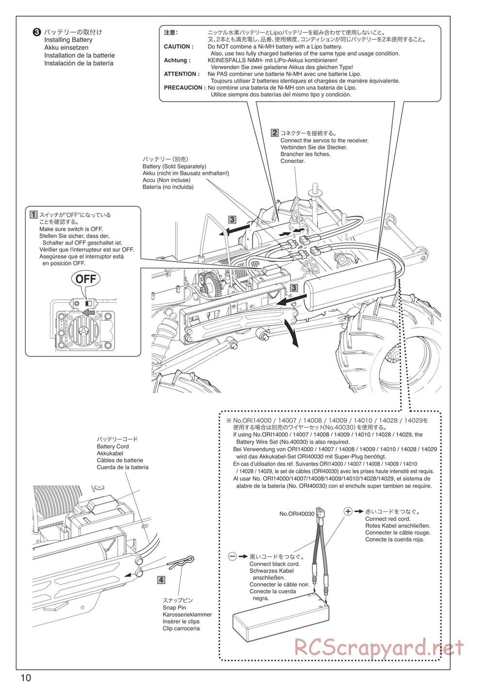 Kyosho - Mad Force Kruiser VE - Manual - Page 10