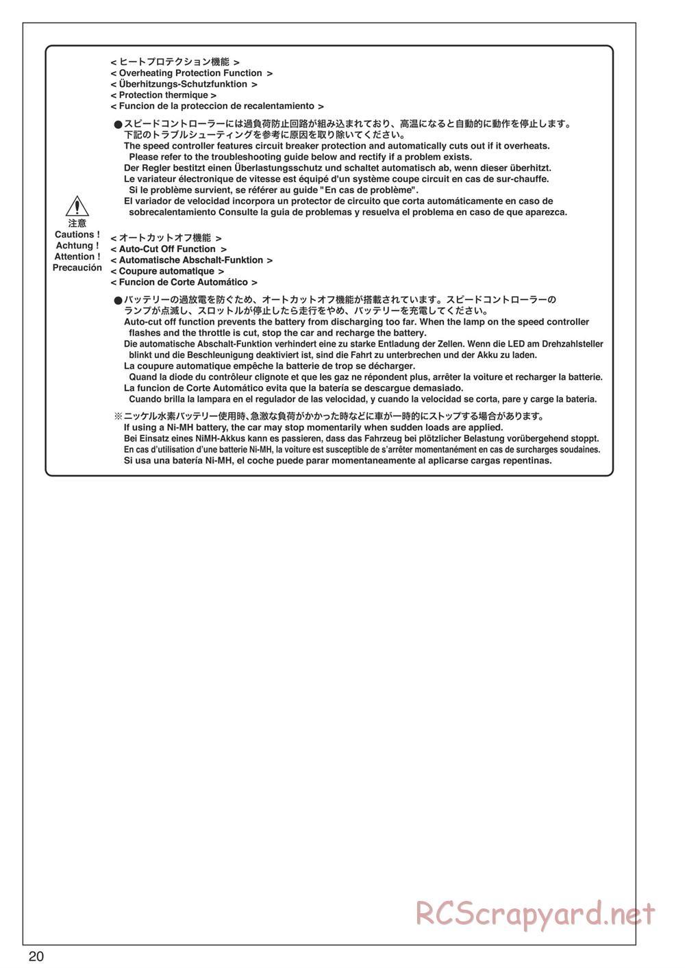 Kyosho - Mad Force Kruiser VE - Manual - Page 20