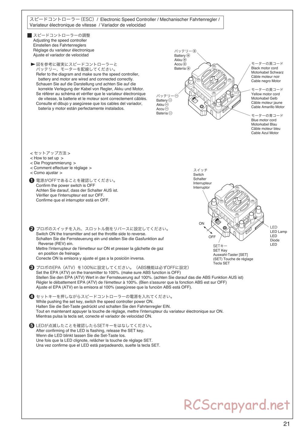 Kyosho - Mad Force Kruiser VE - Manual - Page 21