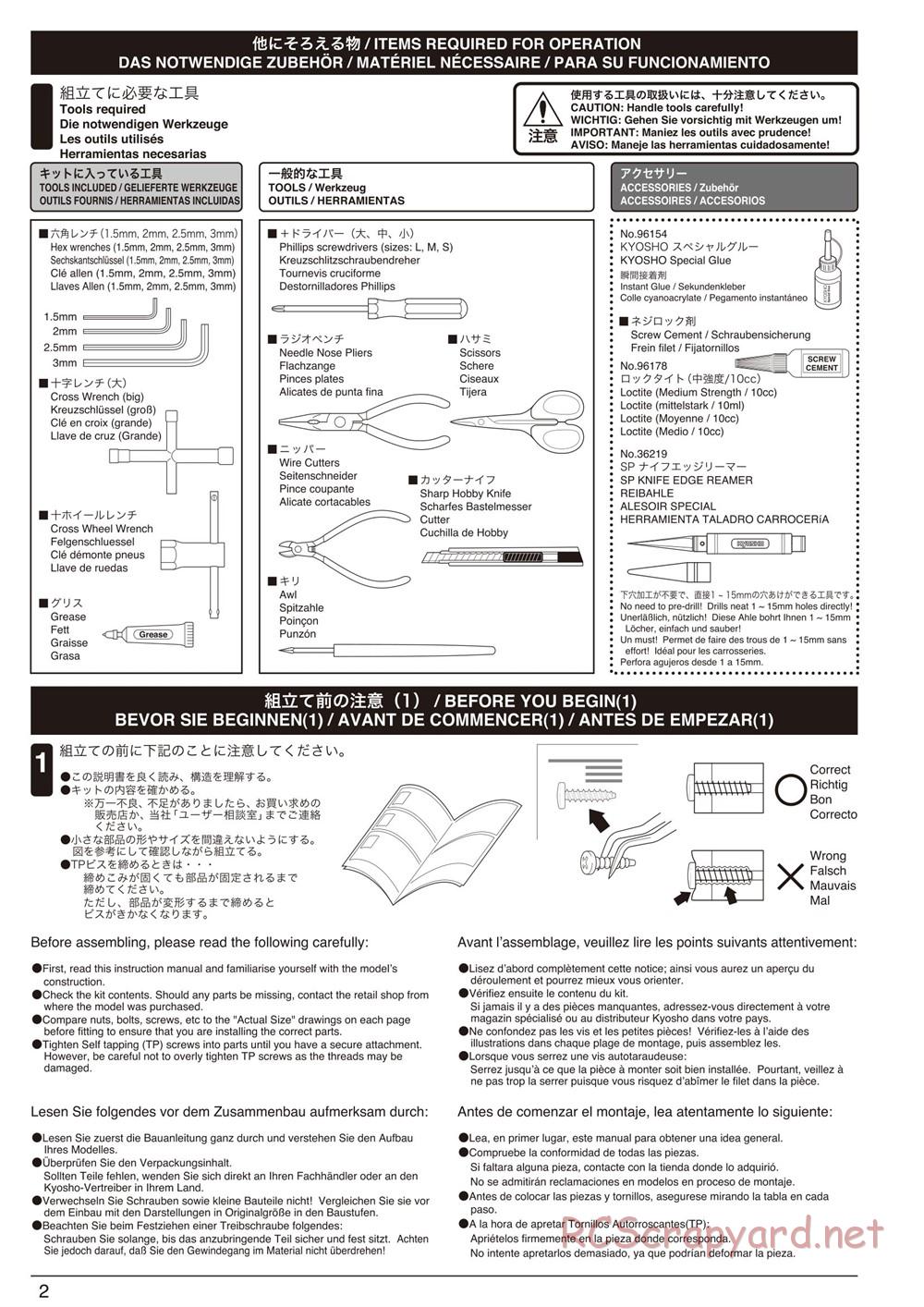 Kyosho - FO-XX VE - Manual - Page 2