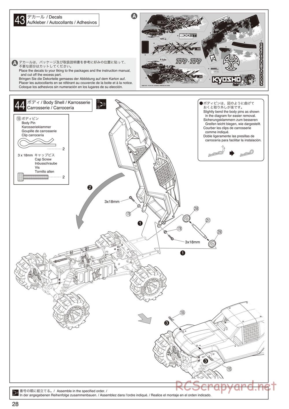 Kyosho - FO-XX VE - Manual - Page 28