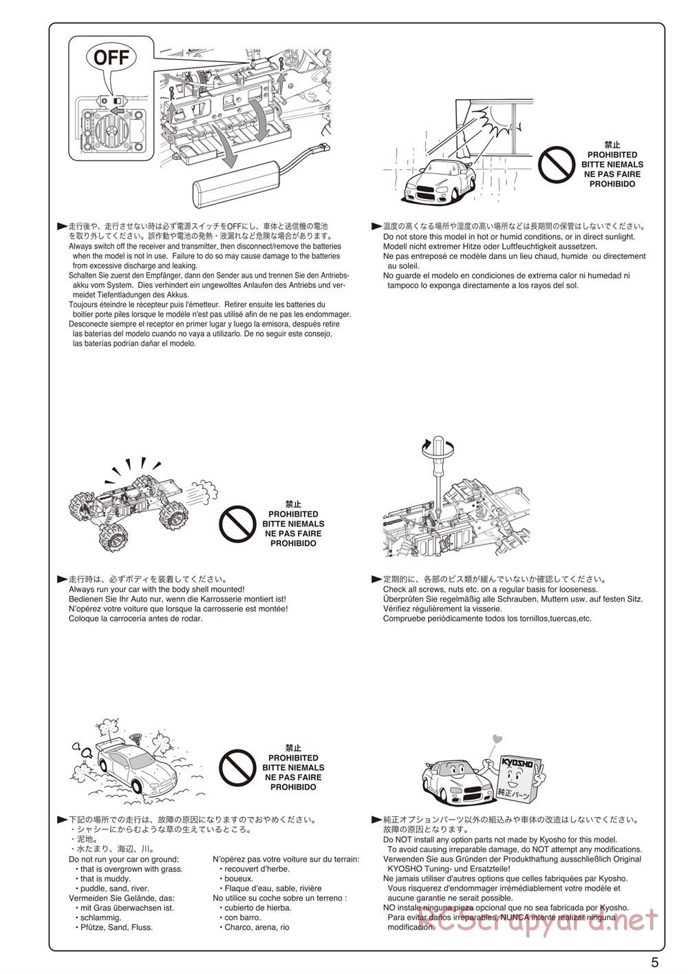 Kyosho - FO-XX VE - Manual - Page 5