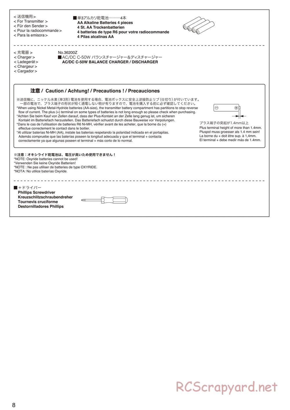 Kyosho - FO-XX VE - Manual - Page 8