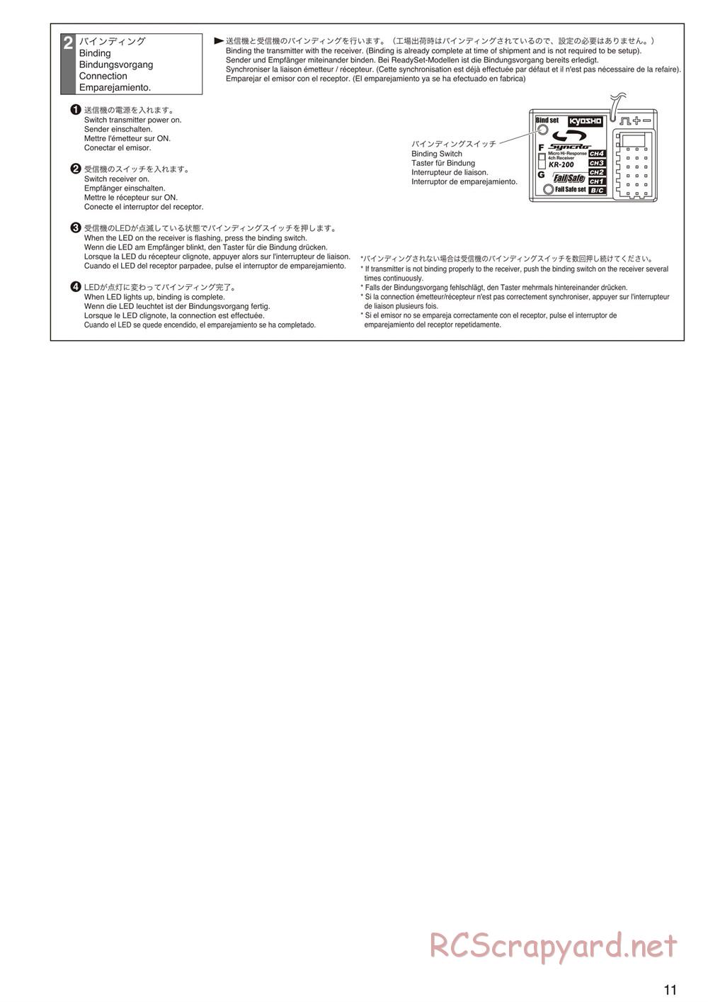 Kyosho - FO-XX VE - Manual - Page 11