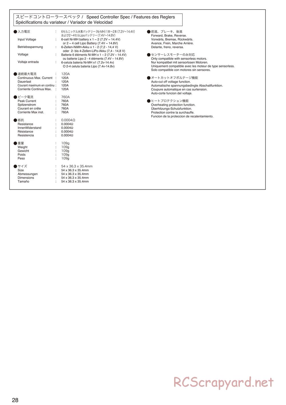 Kyosho - FO-XX VE - Manual - Page 28