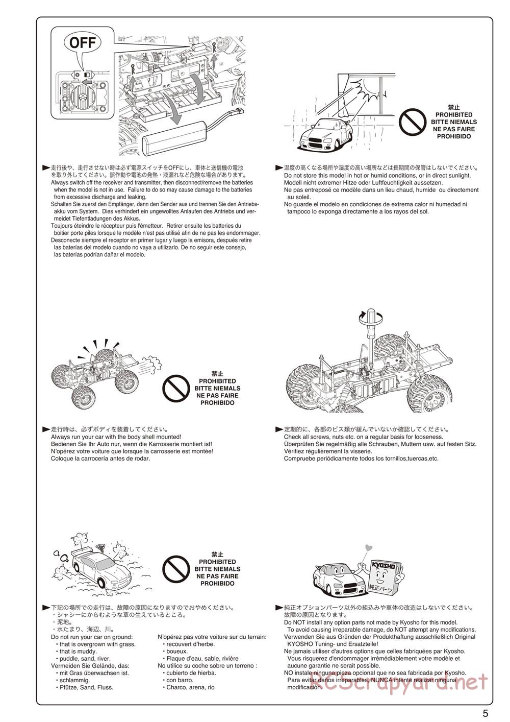 Kyosho - Mad Force Kruiser 2.0 VE - Manual - Page 5