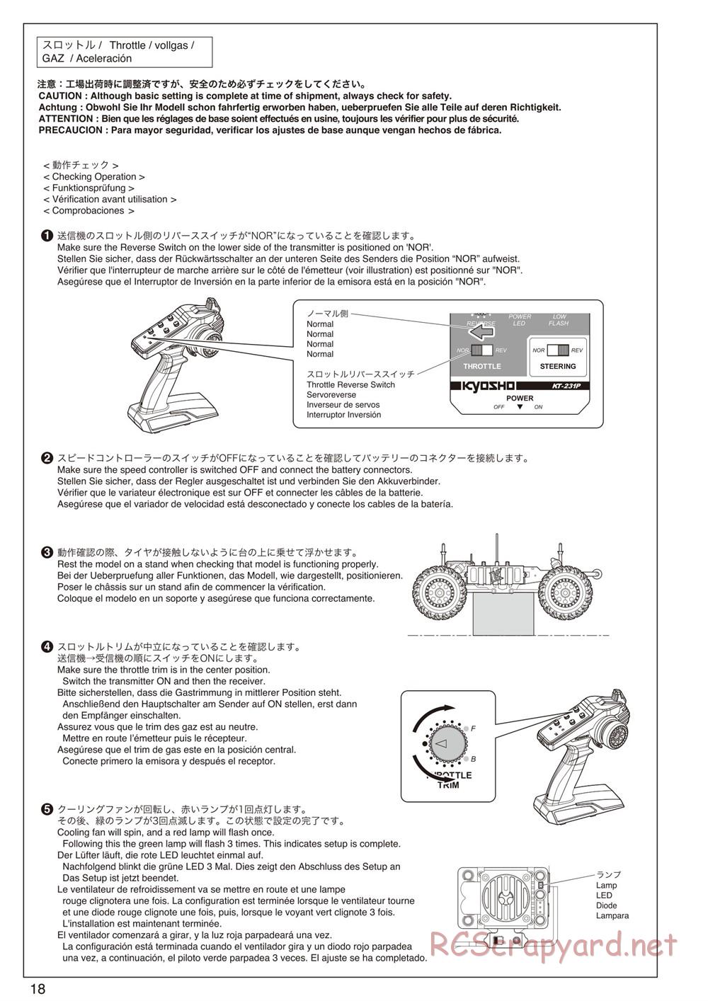 Kyosho - Mad Force Kruiser 2.0 VE - Manual - Page 18