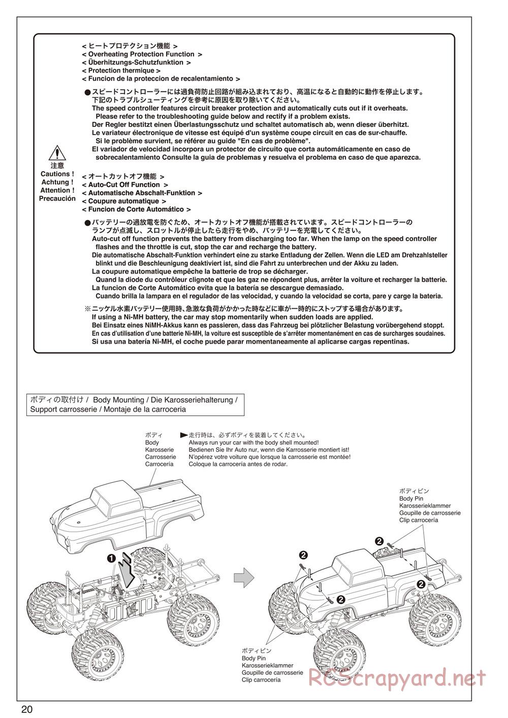 Kyosho - Mad Force Kruiser 2.0 VE - Manual - Page 20