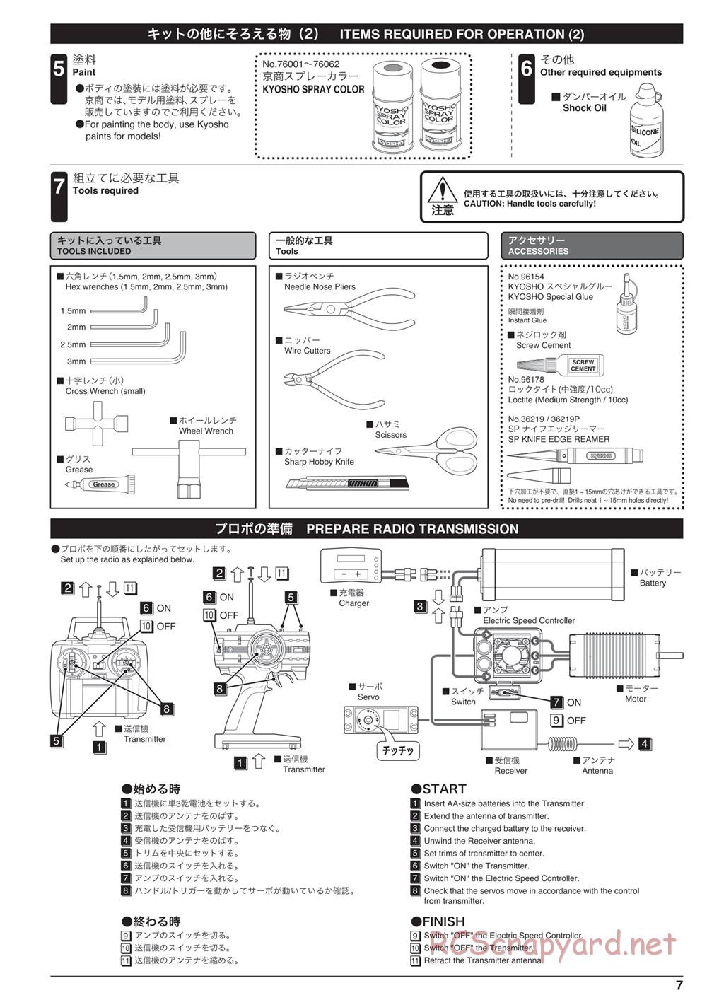 Kyosho - Inferno MP9e TKI4 - Manual - Page 7