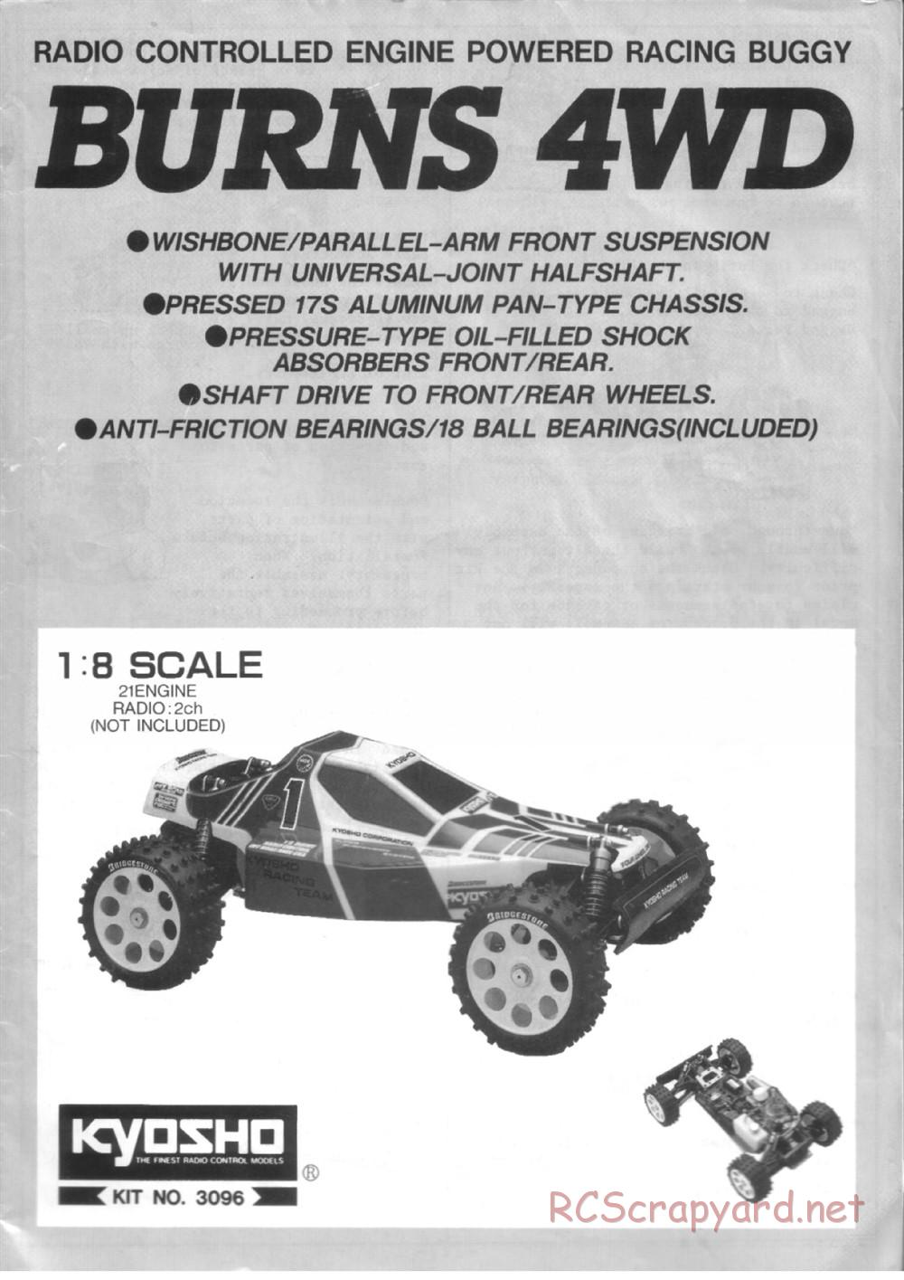 Kyosho - Burns 4WD - Manual - Page 1