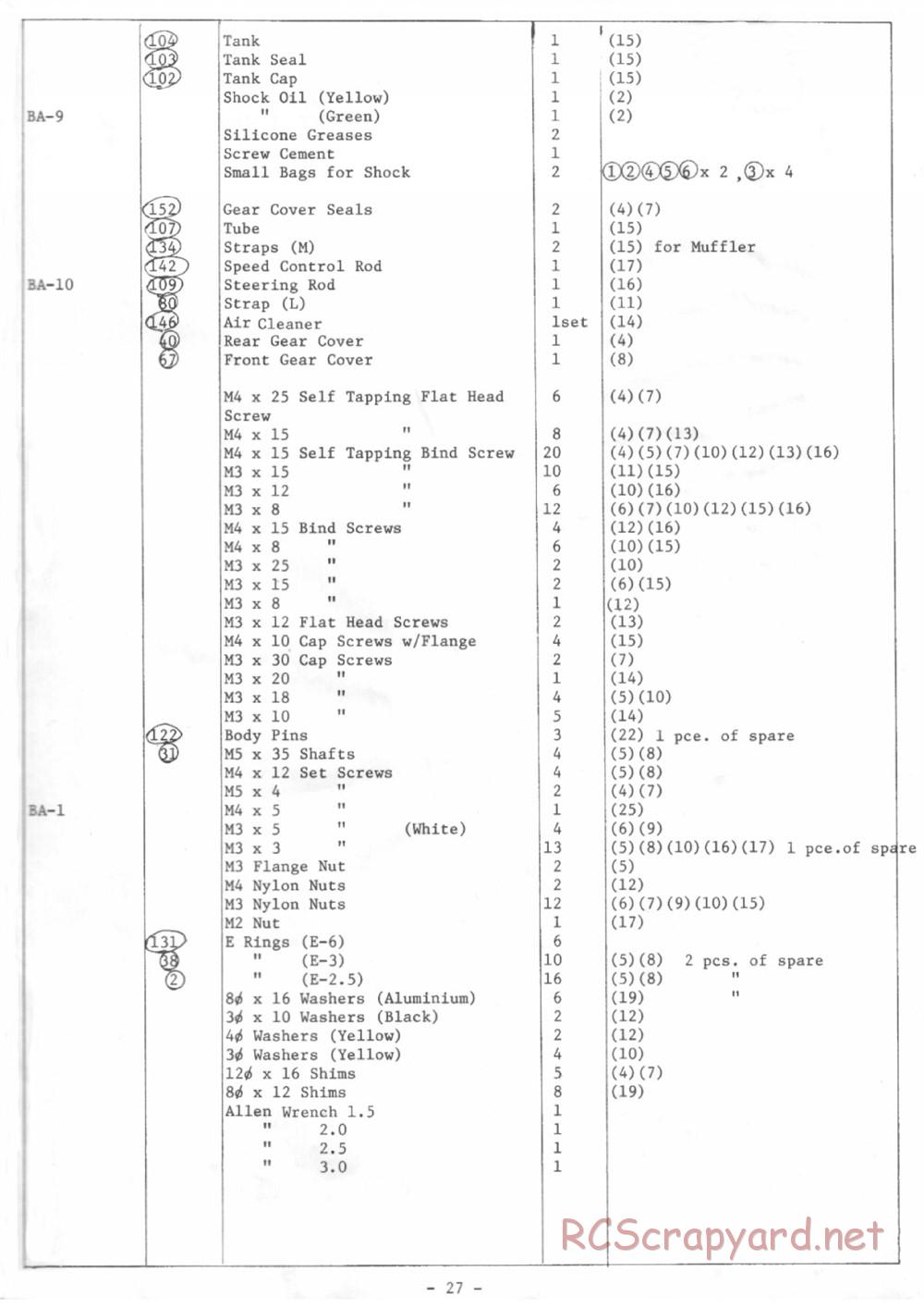 Kyosho - Burns 4WD - Manual - Page 27