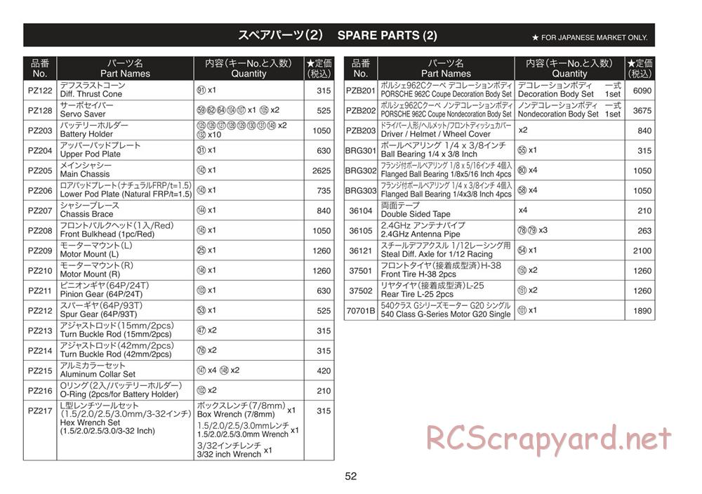 Kyosho - Plazma Lm - Parts List - Page 2