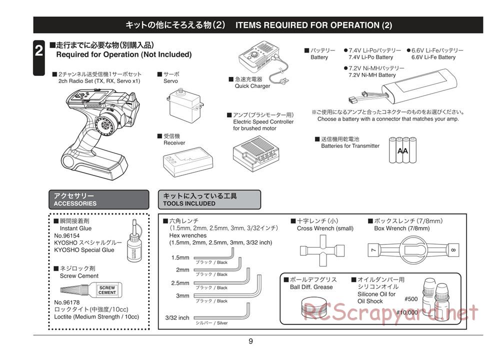 Kyosho - Plazma Lm - Manual - Page 9