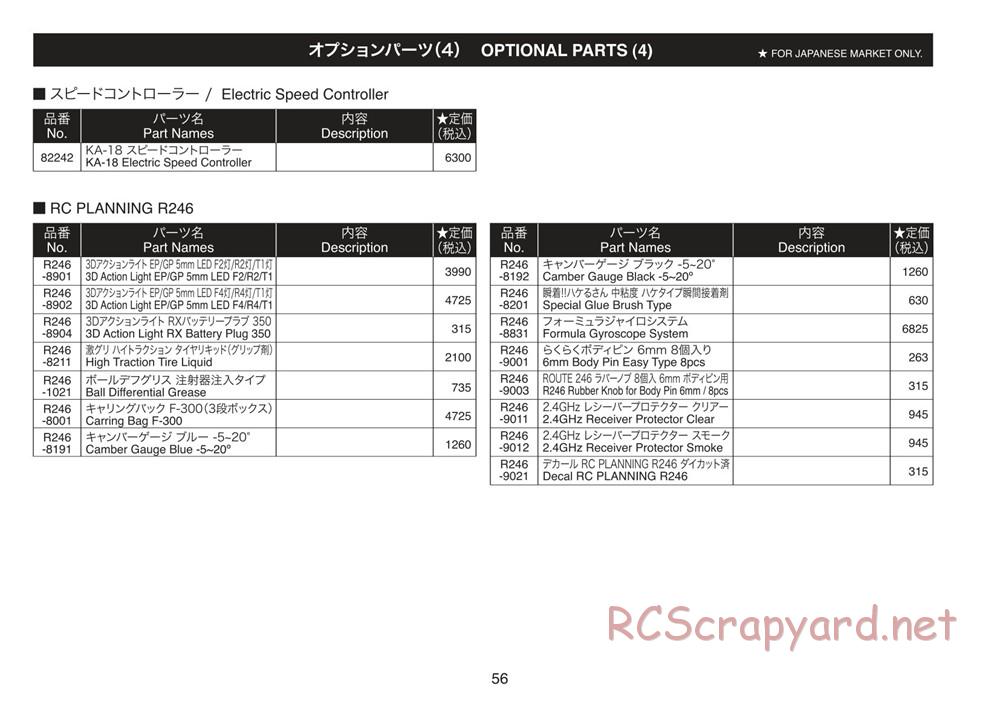 Kyosho - Plazma Lm - Manual - Page 56