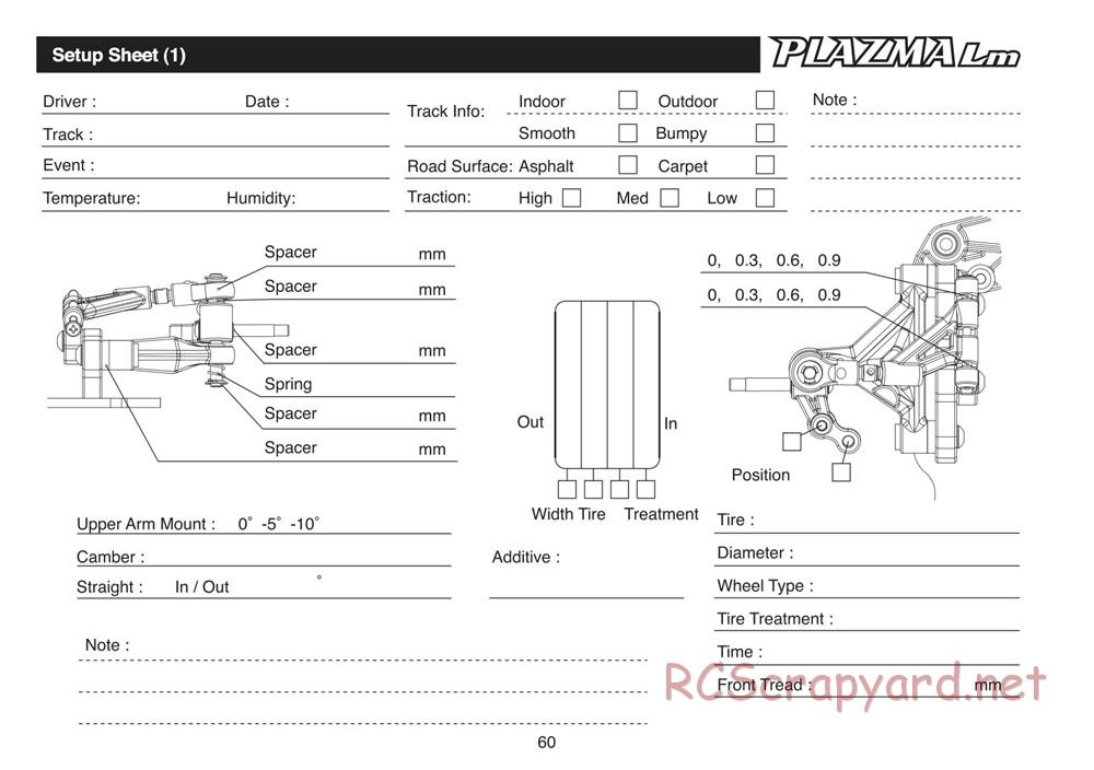 Kyosho - Plazma Lm - Manual - Page 60