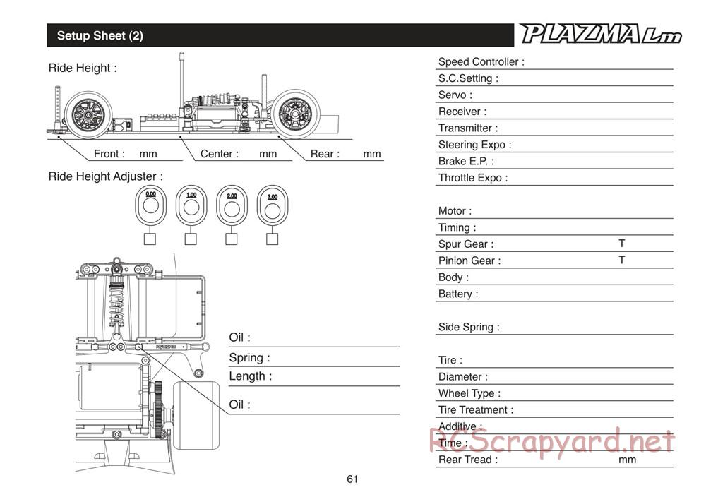 Kyosho - Plazma Lm - Manual - Page 61