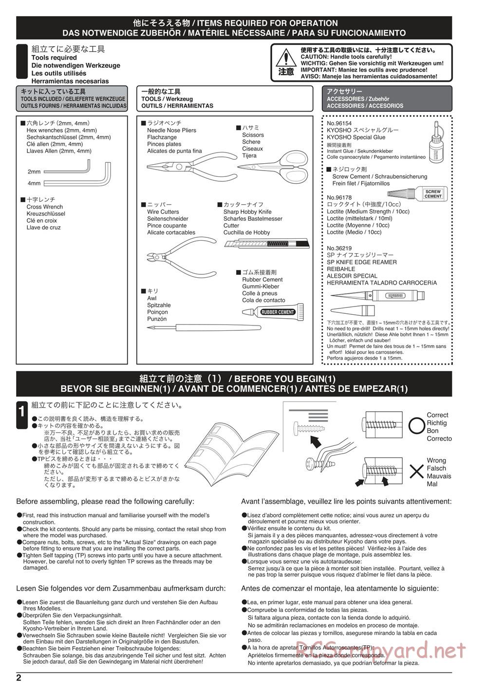 Kyosho - Scorpion XXL VE - Manual - Page 2