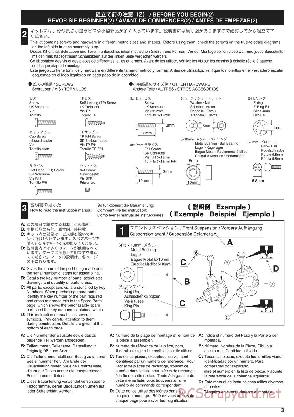 Kyosho - Scorpion XXL VE - Manual - Page 3